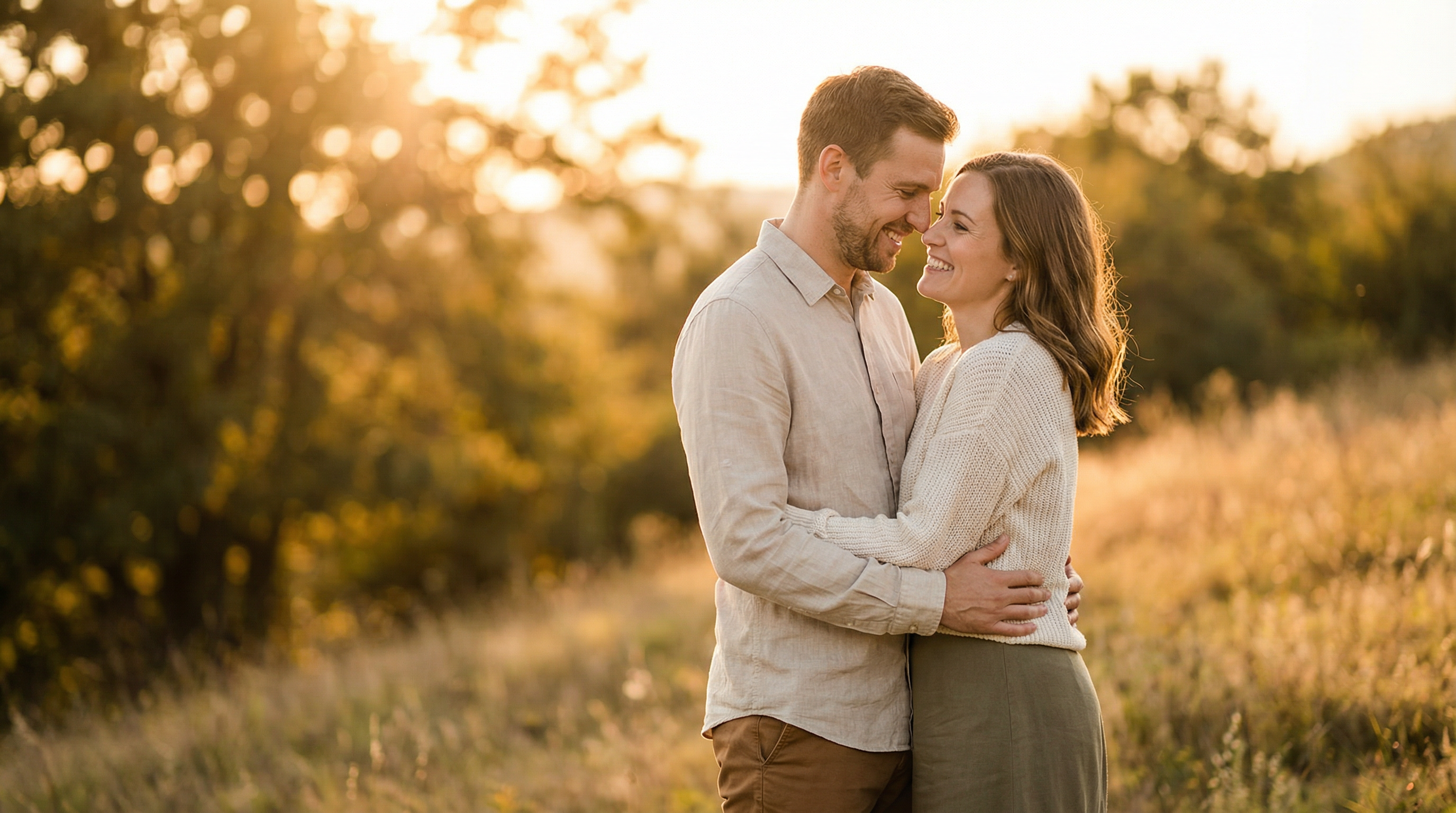 Glückliches Paar in der Natur